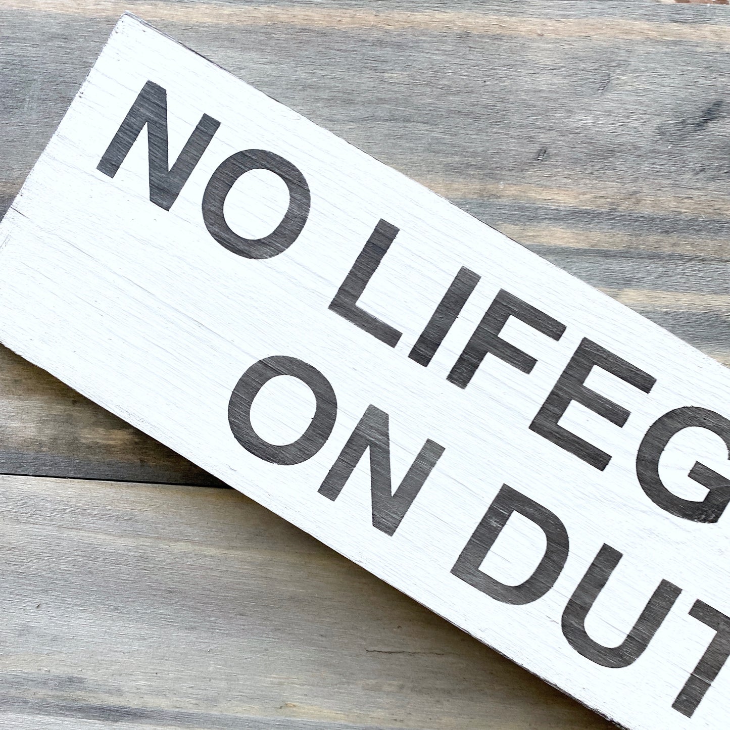 No Lifeguard On Duty Sign