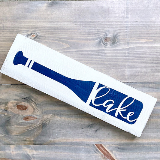 Lake Boat Oar, Lake Paddle Sign