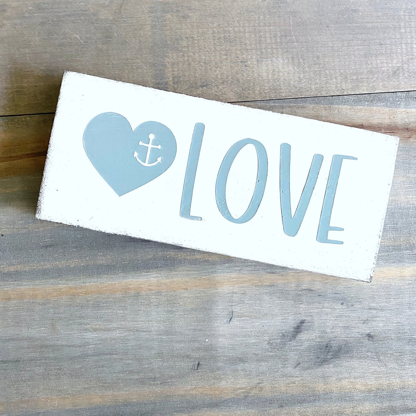 Love heart anchor sign