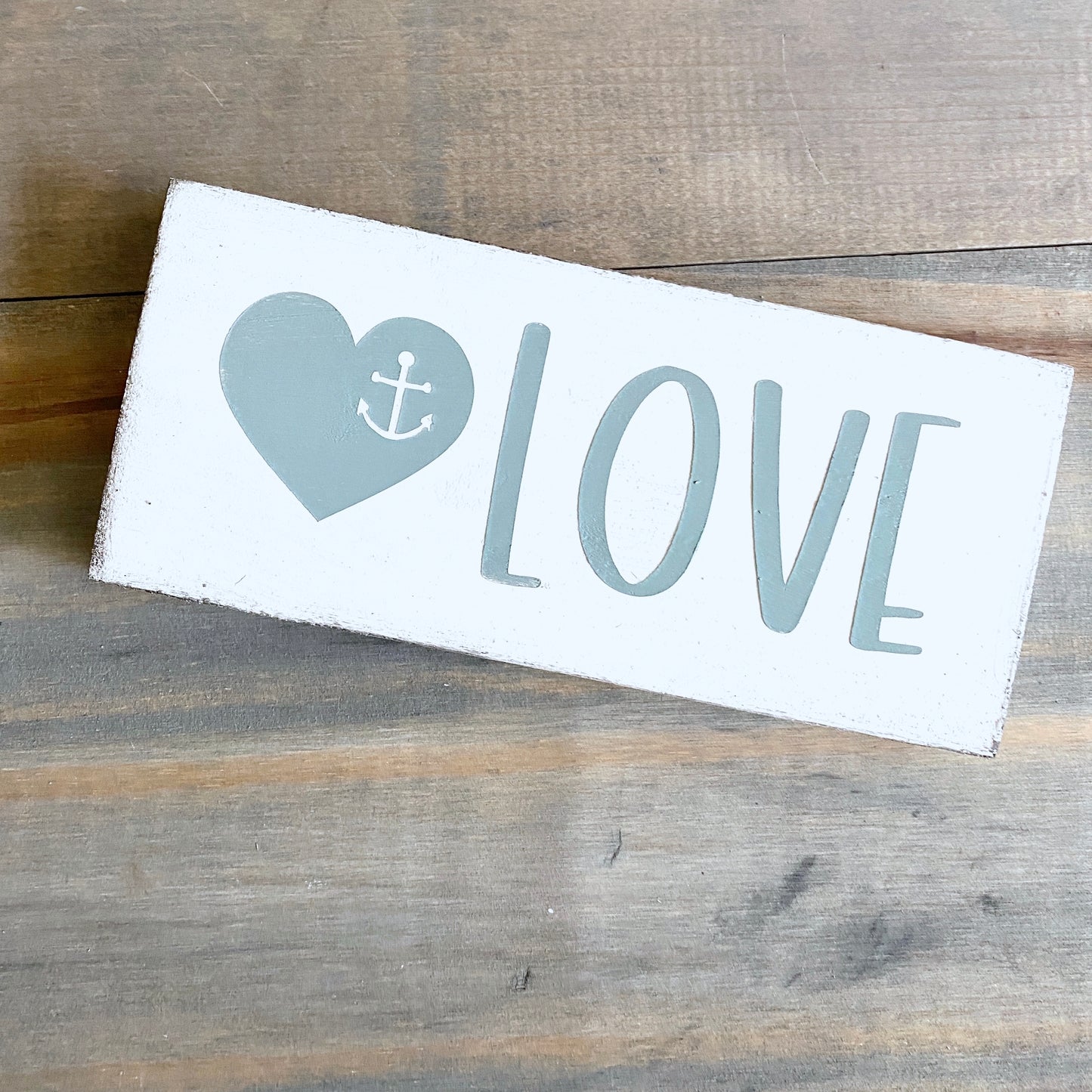 Love heart anchor sign