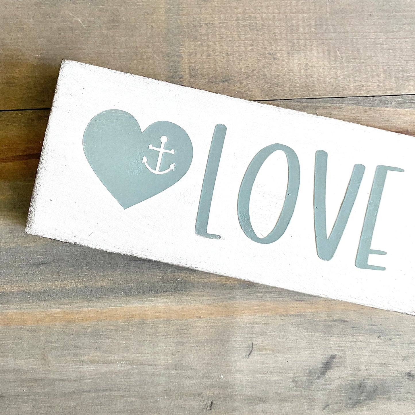 Love heart anchor sign