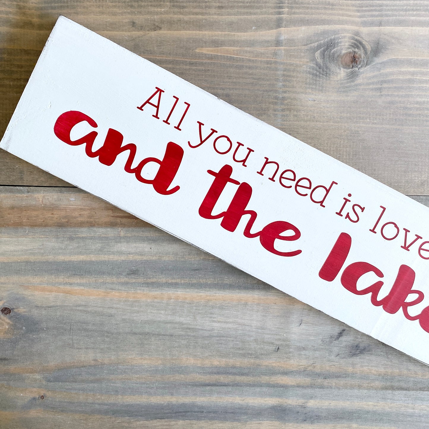 All you need is love and the lake Sign