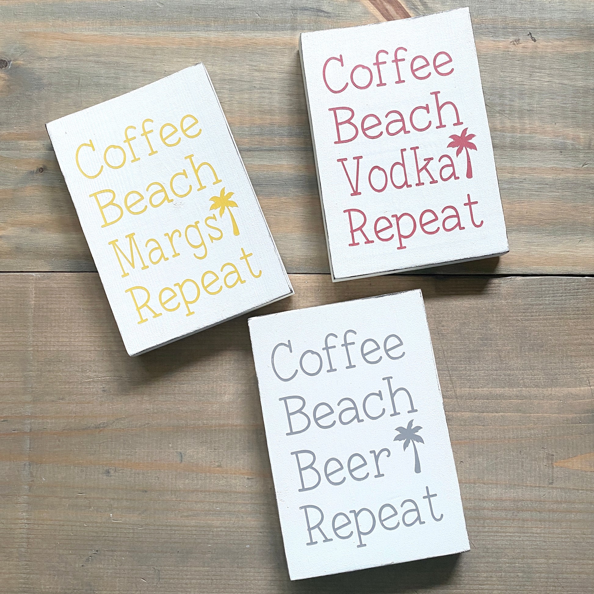 coffee beach custom drink sign coastal home decor