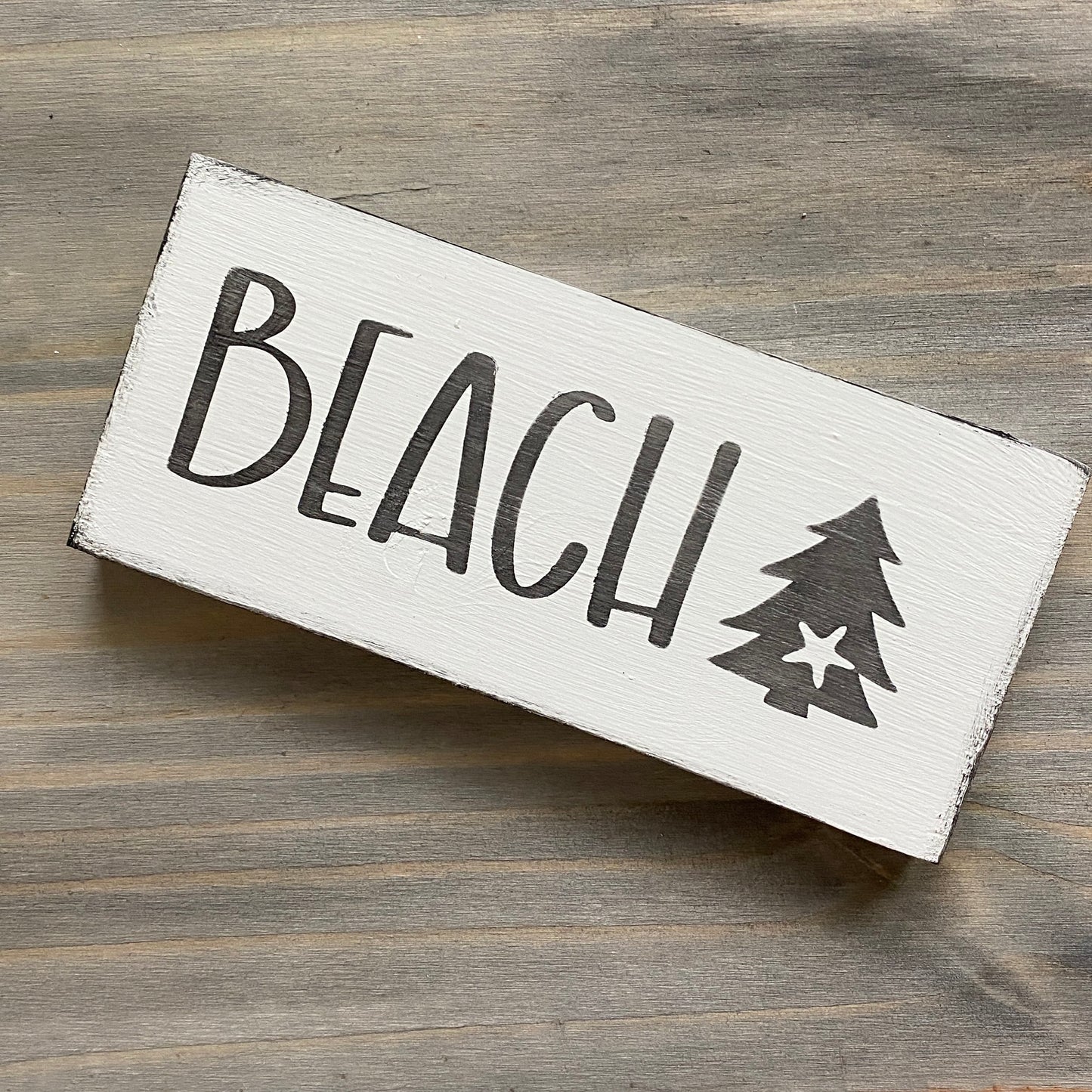 Beach Christmas Tree Sign