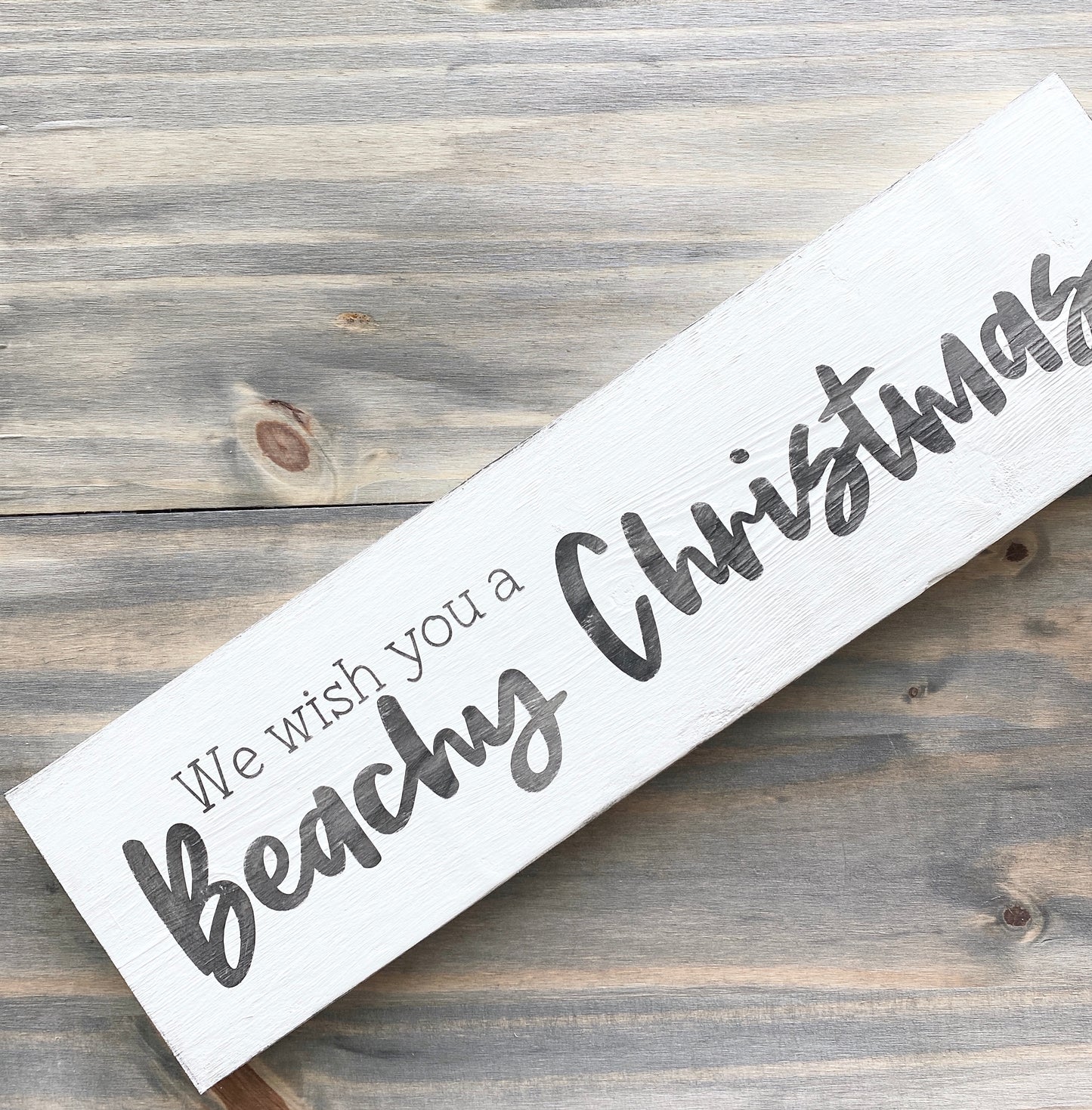 We wish you a Beachy Christmas Sign