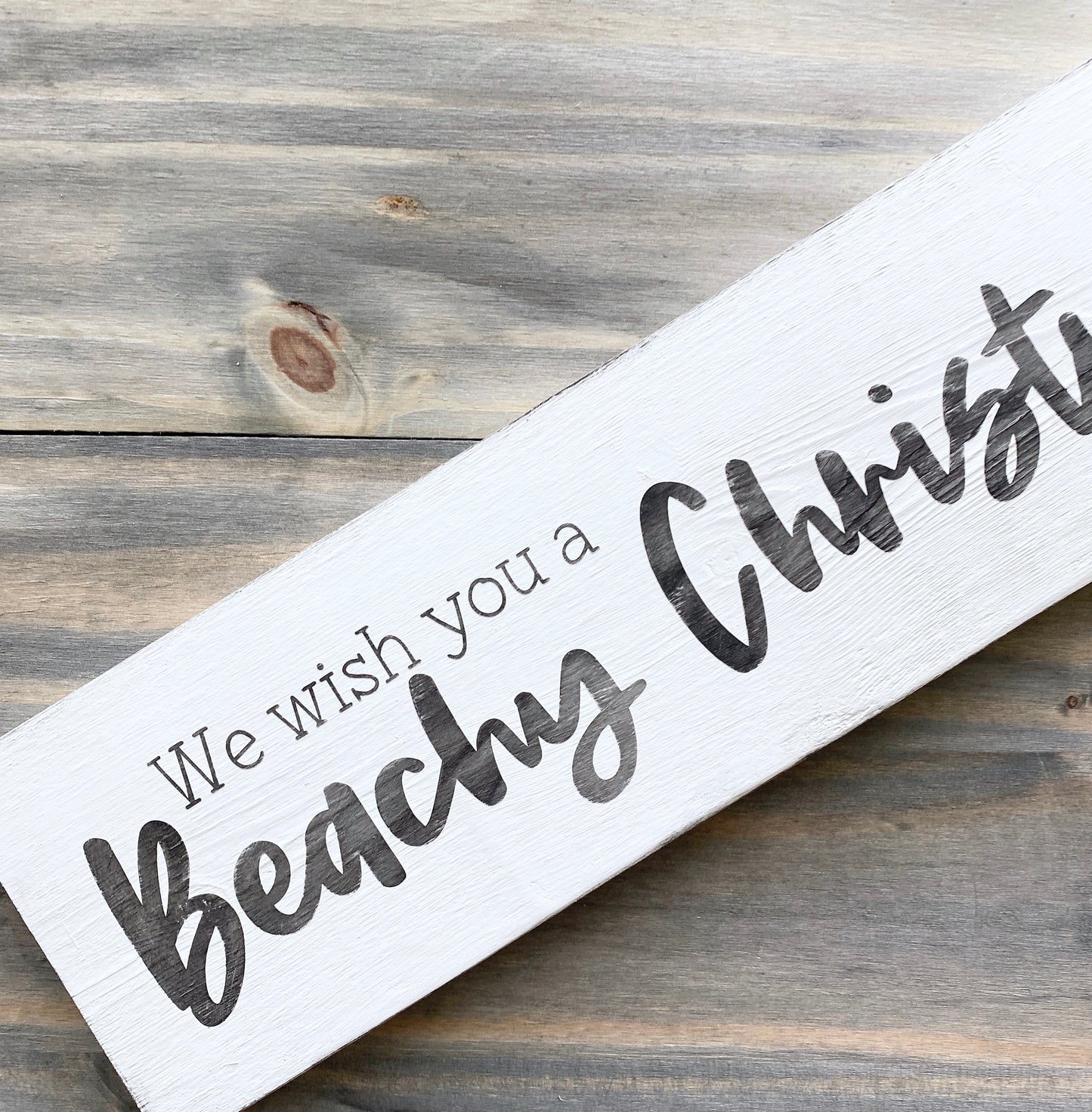 We wish you a Beachy Christmas Sign