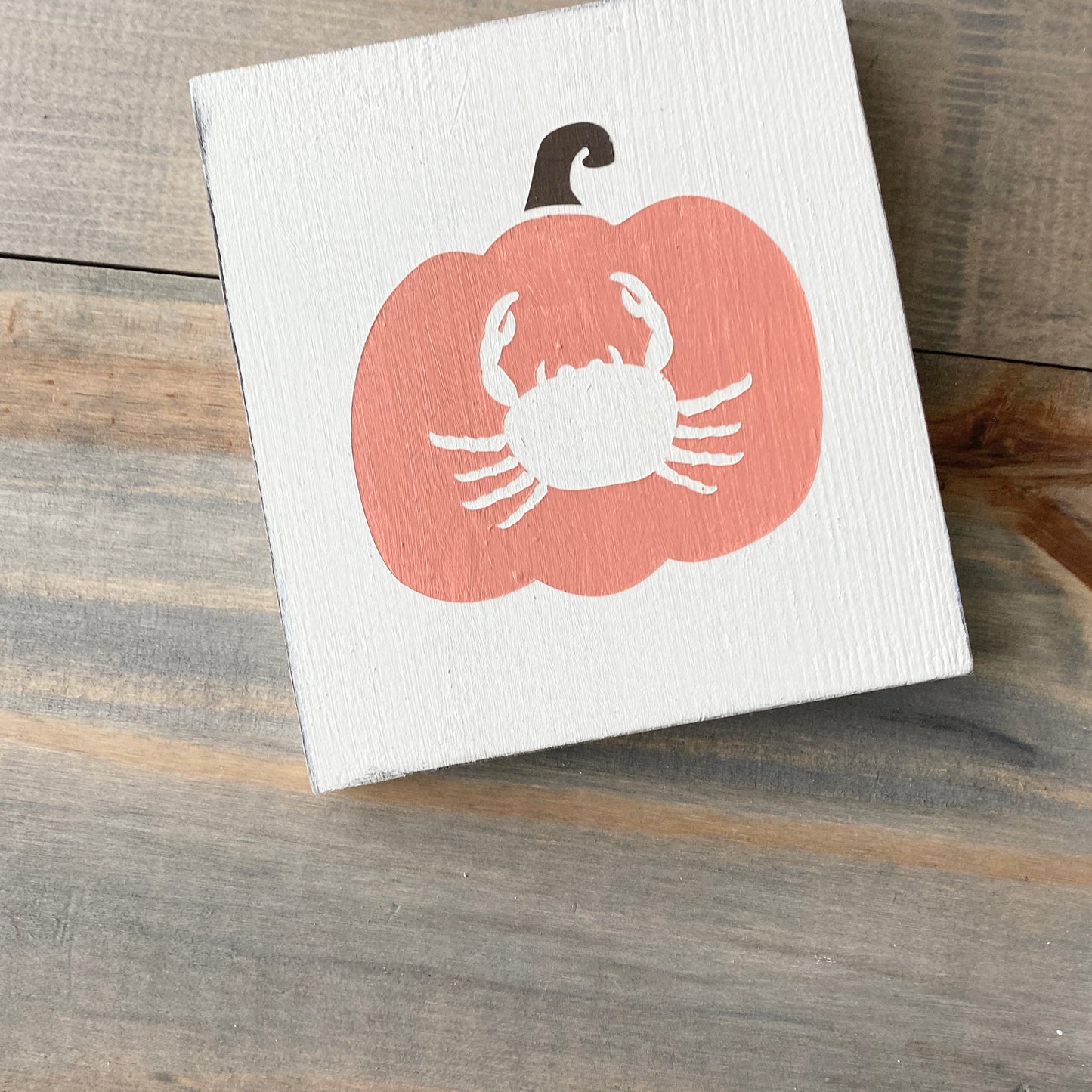 Crab Pumpkin Sign