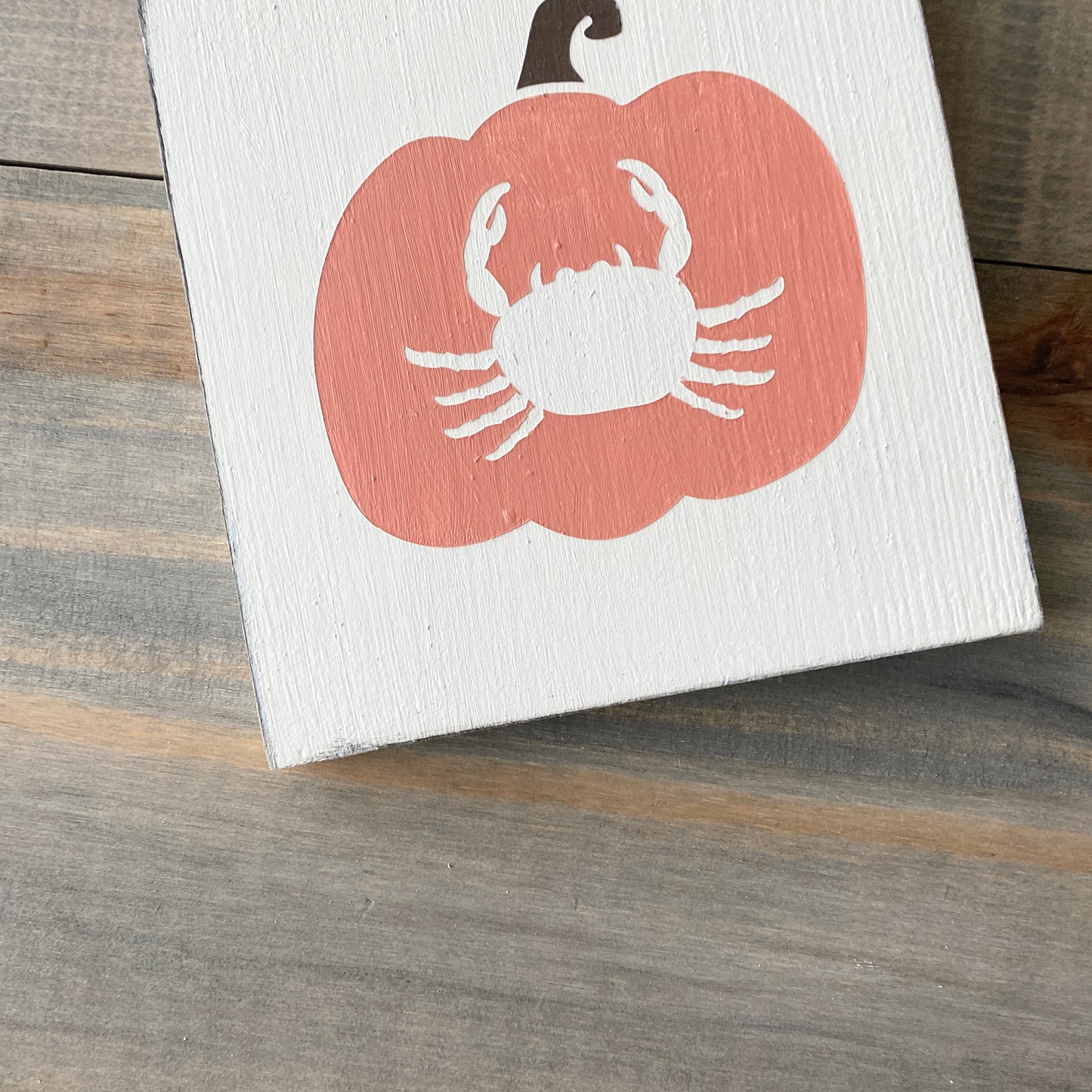 Crab Pumpkin Sign