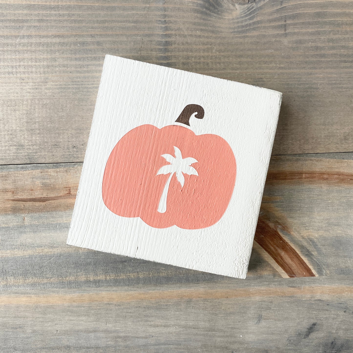Palm Tree Pumpkin Sign