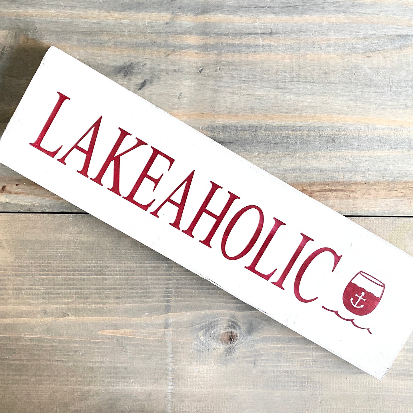 Lakeaholic Sign