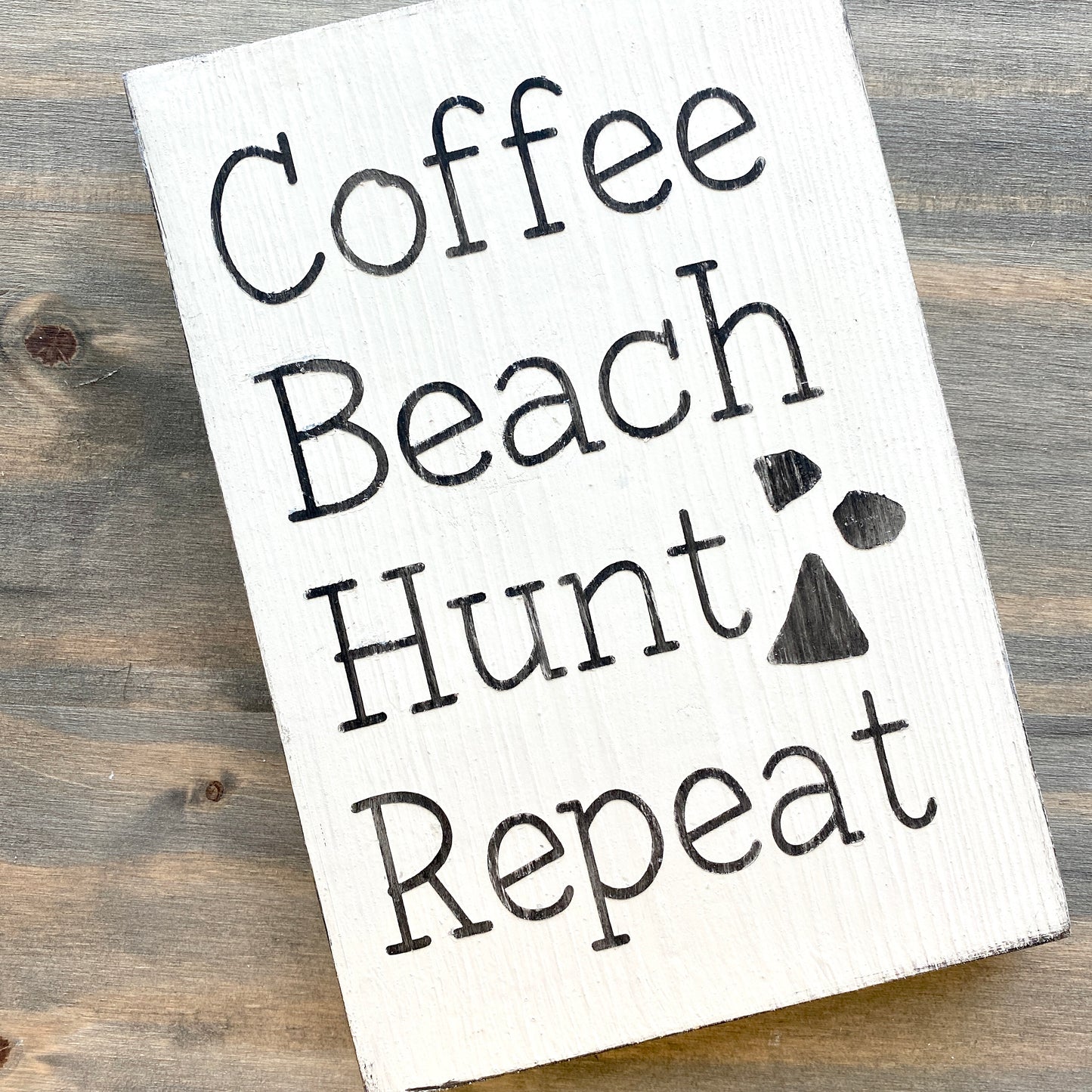 Coffee Beach Hunt Sea Glass Repeat Sign