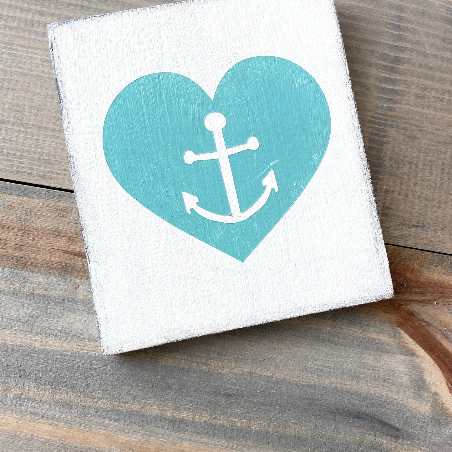 anchor heart sign, coastal valentine decor